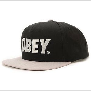 Obey Black & Gray Unisex SnapBack Cap